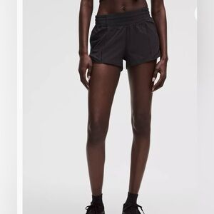 Lululemon Athletica High rise Black Elastic Shorts